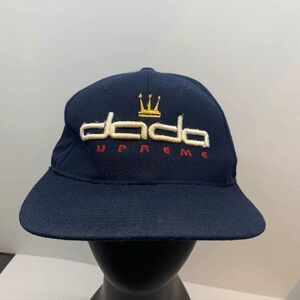 VINTAGE Dada Supreme WOOL MIX Hat Cap Snap Back‎ Blue Hip Hop Mens 90s Y2K